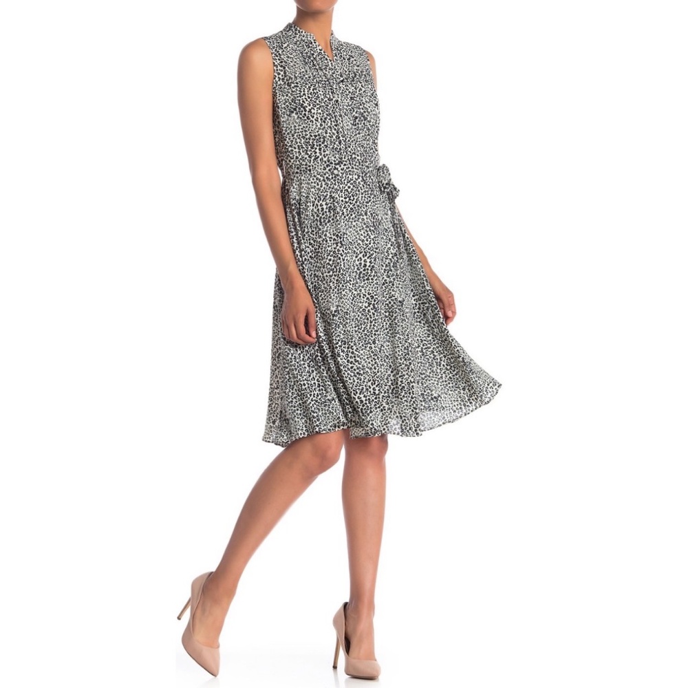 Nanette Lepore Leopard Print Shirt Dress Size 6